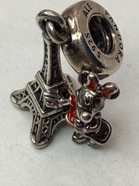 Retired Pandora Disney Minnie Eiffel Tower Paris Charm 797154EN09